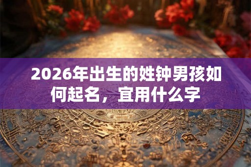 2026年出生的姓钟男孩如何起名,宜用什么字 2026年出生的姓钟男孩如何起名,宜用什么字