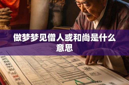 做梦梦见僧人或和尚是什么意思