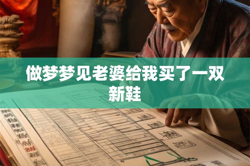做梦梦见老婆给我买了一双新鞋