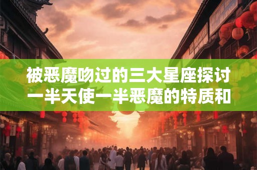 被恶魔吻过的三大星座探讨一半天使一半恶魔的特质和挑战