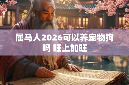 属马人2026可以养宠物狗吗 旺上加旺 属马人2026可以养宠物狗吗 旺上加旺