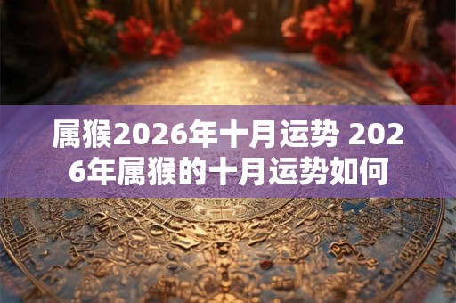 属猴2026年十月运势 2026年属猴的十月运势如何 属猴2026年十月运势 2026年属猴的十月运势如何