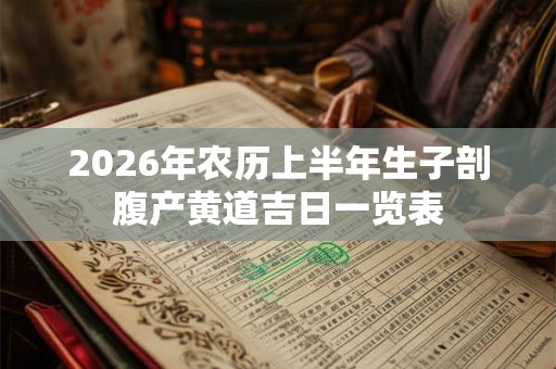 2026年农历上半年生子剖腹产黄道吉日一览表