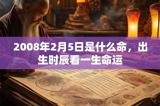 2008年2月5日是什么命，出生时辰看一生命运