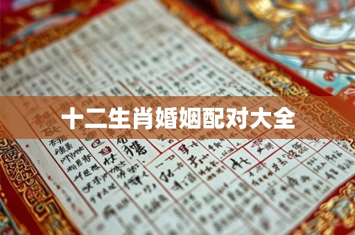 十二生肖婚姻配对大全
