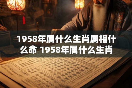 1958年属什么生肖属相什么命 1958年属什么生肖 1958年属什么生肖属相什么命 1958年属什么生肖