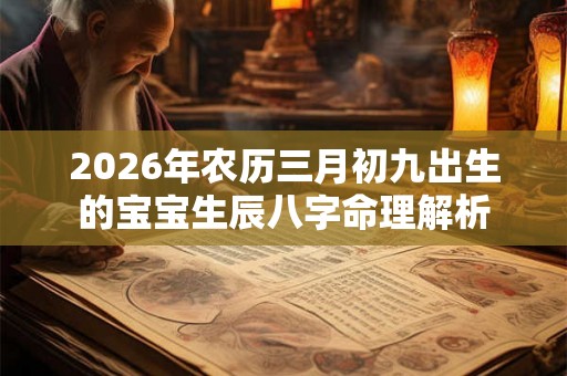 2026年农历三月初九出生的宝宝生辰八字命理解析