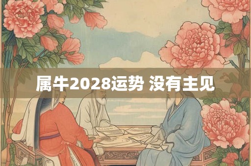 属牛2028运势 没有主见