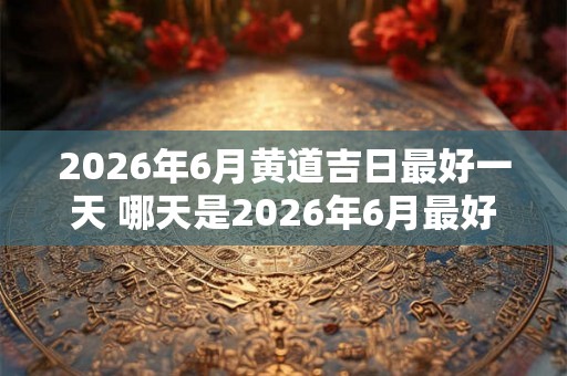 2026年6月黄道吉日最好一天 哪天是2026年6月最好的黄道吉日