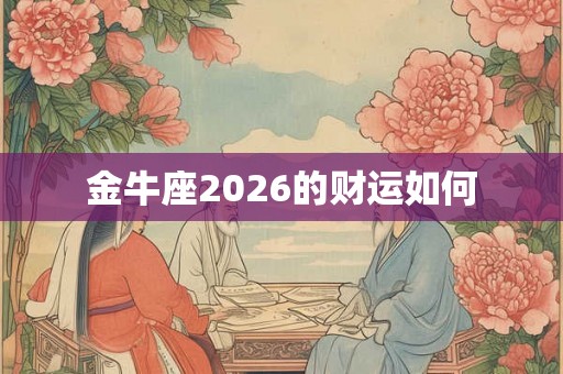 金牛座2026的财运如何