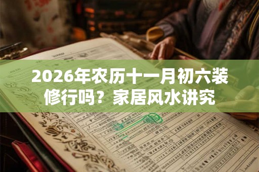 2026年农历十一月初六装修行吗？家居风水讲究