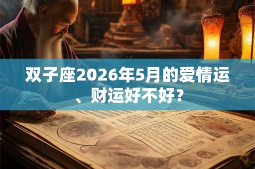 双子座2026年5月的爱情运、财运好不好？