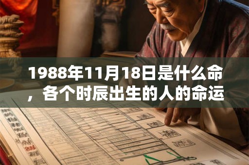 1988年11月18日是什么命，各个时辰出生的人的命运