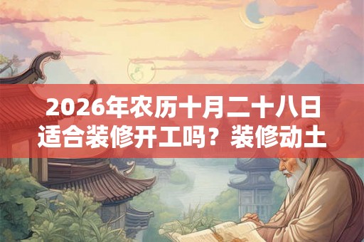2026年农历十月二十八日适合装修开工吗？装修动土有什么忌讳？