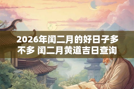 2026年闰二月的好日子多不多 闰二月黄道吉日查询
