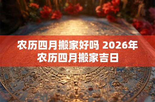 农历四月搬家好吗 2026年农历四月搬家吉日