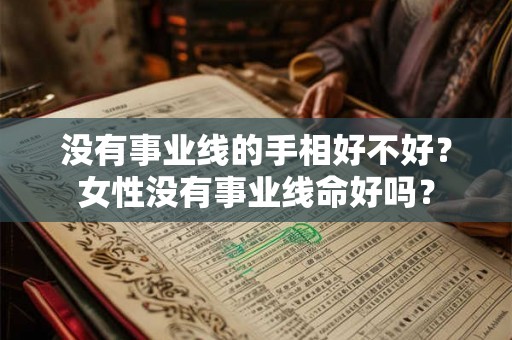 没有事业线的手相好不好？女性没有事业线命好吗？
