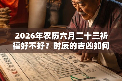 2026年农历六月二十三祈福好不好?时辰的吉凶如何? 2026年农历六月二十三祈福好不好?时辰的吉凶如何?