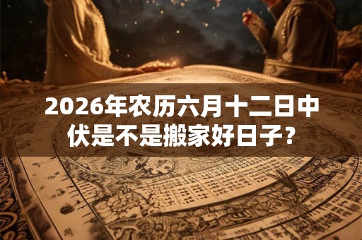 2026年农历六月十二日中伏是不是搬家好日子？