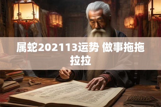 属蛇202113运势 做事拖拖拉拉