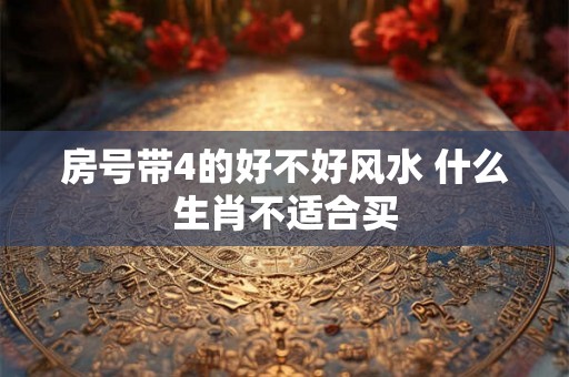 房号带4的好不好风水 什么生肖不适合买