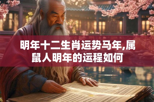 明年十二生肖运势马年,属鼠人明年的运程如何