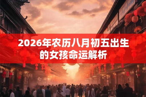 2026年农历八月初五出生的女孩命运解析