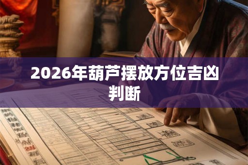 2026年葫芦摆放方位吉凶判断