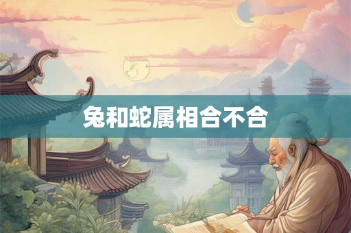 兔和蛇属相合不合