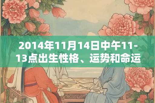 2014年11月14日中午11-13点出生性格、运势和命运