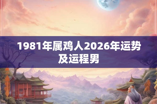 1981年属鸡人2026年运势及运程男
