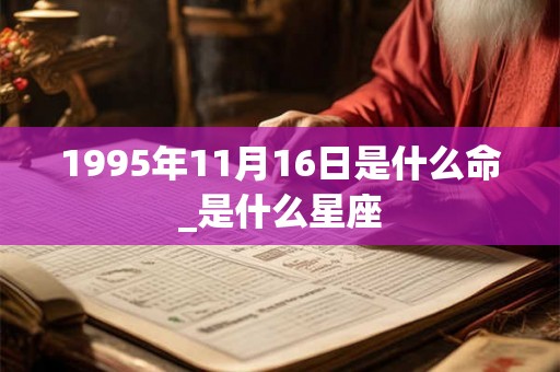 1995年11月16日是什么命_是什么星座