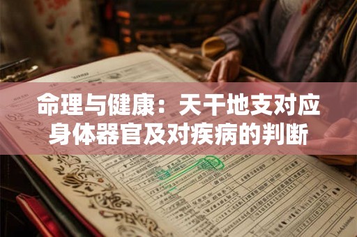 命理与健康：天干地支对应身体器官及对疾病的判断