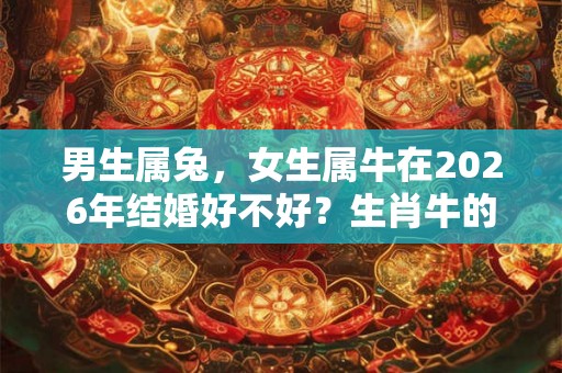 男生属兔，女生属牛在2026年结婚好不好？生肖牛的命理