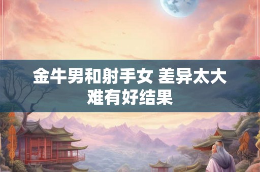金牛男和射手女 差异太大难有好结果