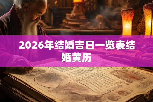 2026年结婚吉日一览表结婚黄历