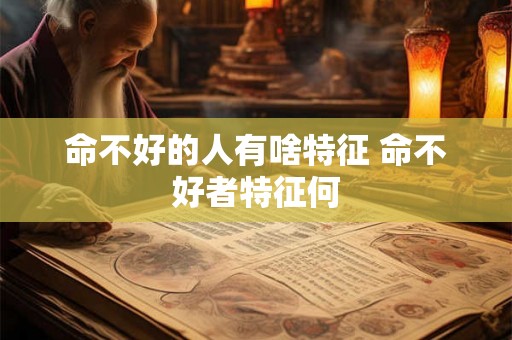 命不好的人有啥特征 命不好者特征何