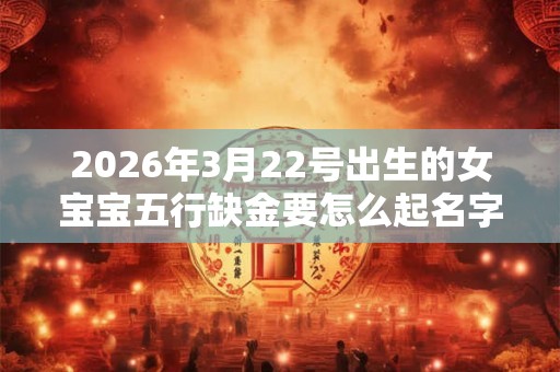 2026年3月22号出生的女宝宝五行缺金要怎么起名字