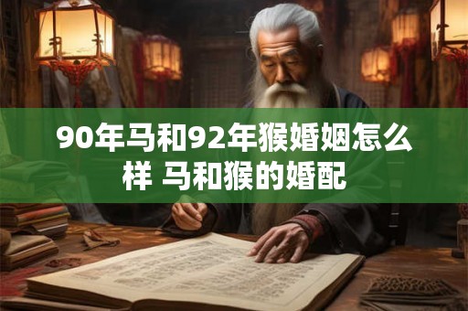 90年马和92年猴婚姻怎么样 马和猴的婚配 90年马和92年猴婚姻怎么样 马和猴的婚配