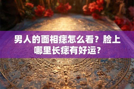 男人的面相痣怎么看？脸上哪里长痣有好运？