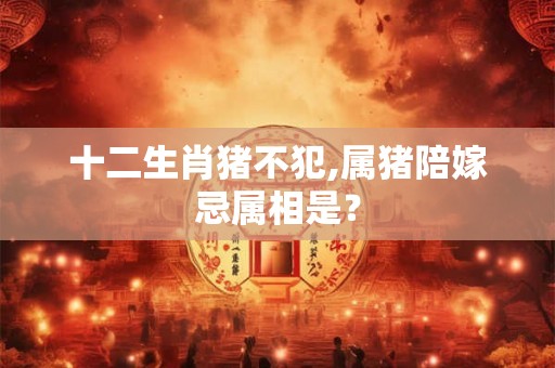 十二生肖猪不犯,属猪陪嫁忌属相是？