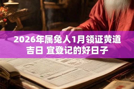 2026年属兔人1月领证黄道吉日 宜登记的好日子