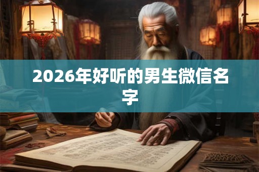 2026年好听的男生微信名字