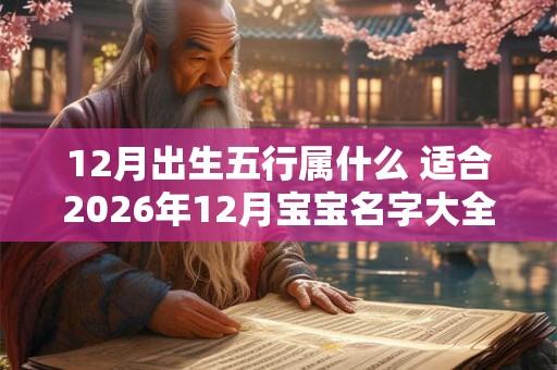 12月出生五行属什么 适合2026年12月宝宝名字大全