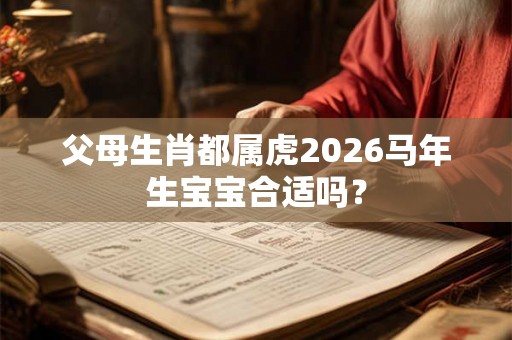 父母生肖都属虎2026马年生宝宝合适吗？