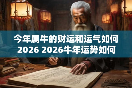 今年属牛的财运和运气如何2026 2026牛年运势如何