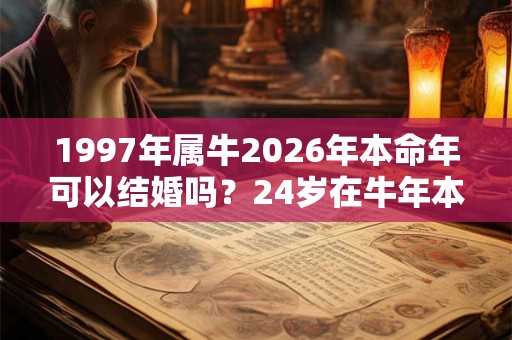 1997年属牛2026年本命年可以结婚吗？24岁在牛年本命年结婚会怎样？