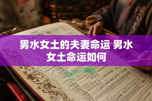 男水女土的夫妻命运 男水女土命运如何 男水女土的夫妻命运 男水女土命运如何