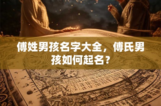 傅姓男孩名字大全，傅氏男孩如何起名？