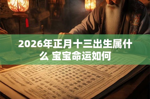 2026年正月十三出生属什么 宝宝命运如何